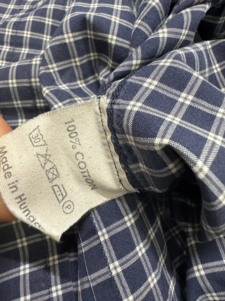 Dries Van Noten Navy Checkered Shirt sbAIIhT 9