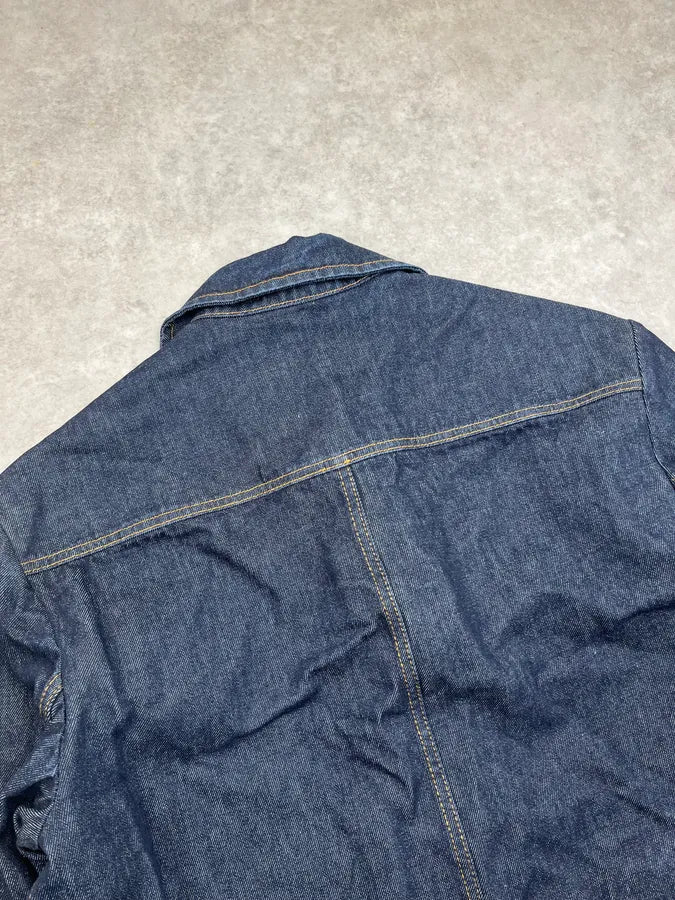 AW2025 Dries Van Noten Navy Chest Pocket Denim Jacket eAxdnbN 5