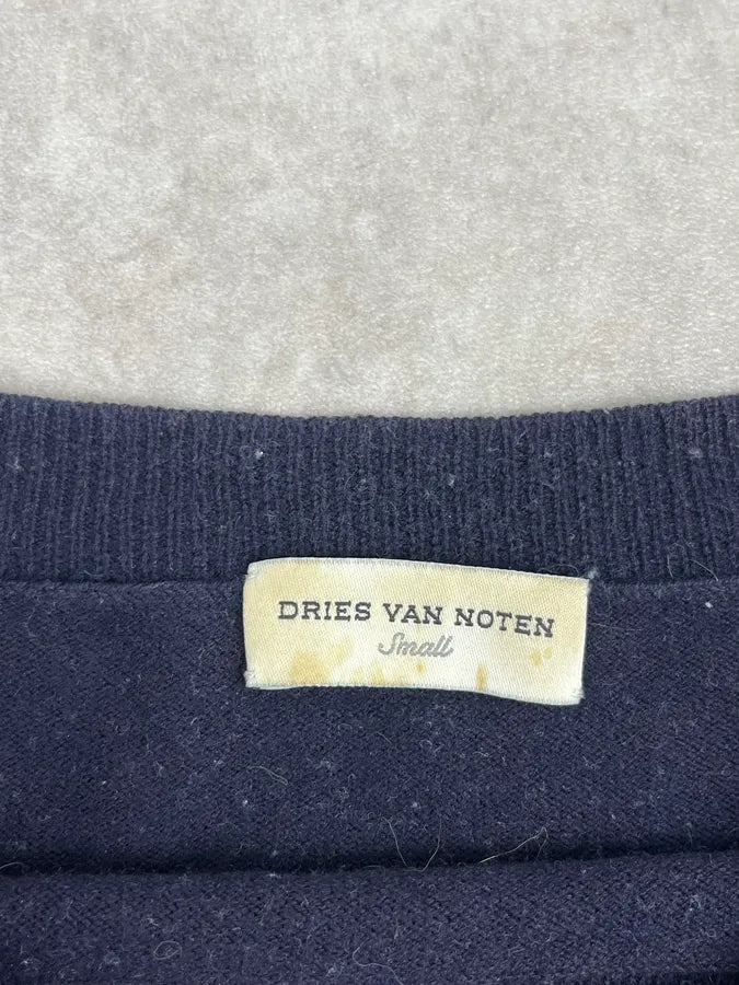 Dries Van Noten Navy & White Striped Sweater XLCXtCb 7