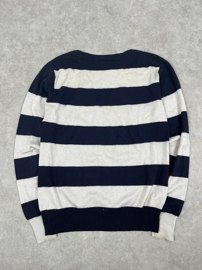 Dries Van Noten Navy & White Striped Sweater XLCXtCb 5