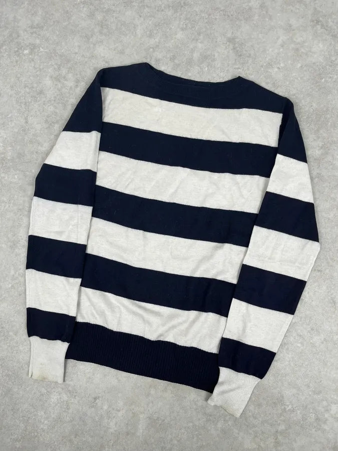 Dries Van Noten Navy & White Striped Sweater XLCXtCb 3