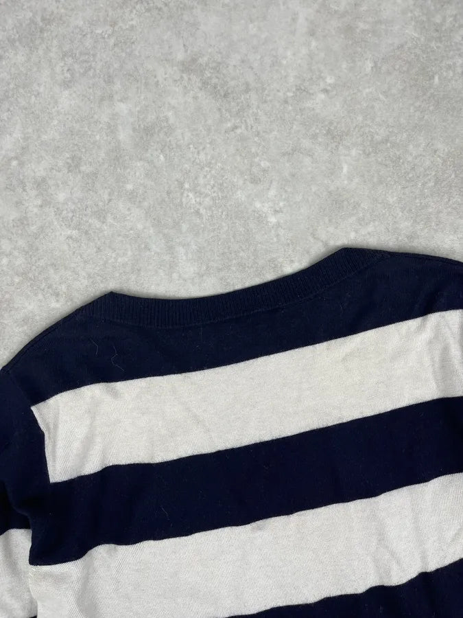 Dries Van Noten Navy & White Striped Sweater XLCXtCb 6
