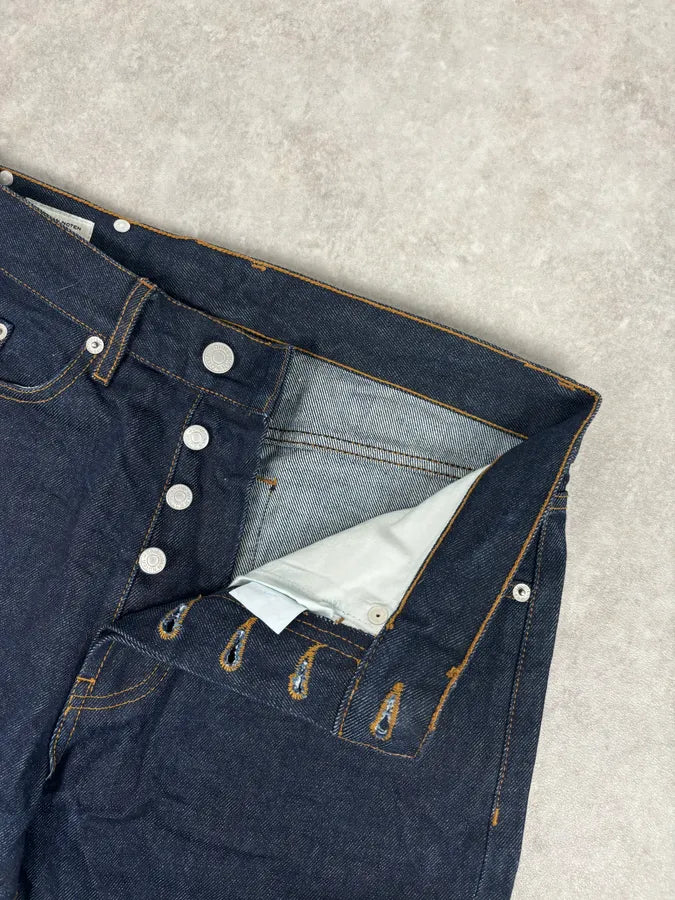 Dries Van Noten Navy Denim Contrast Stitch Shorts CpgBCcz 8