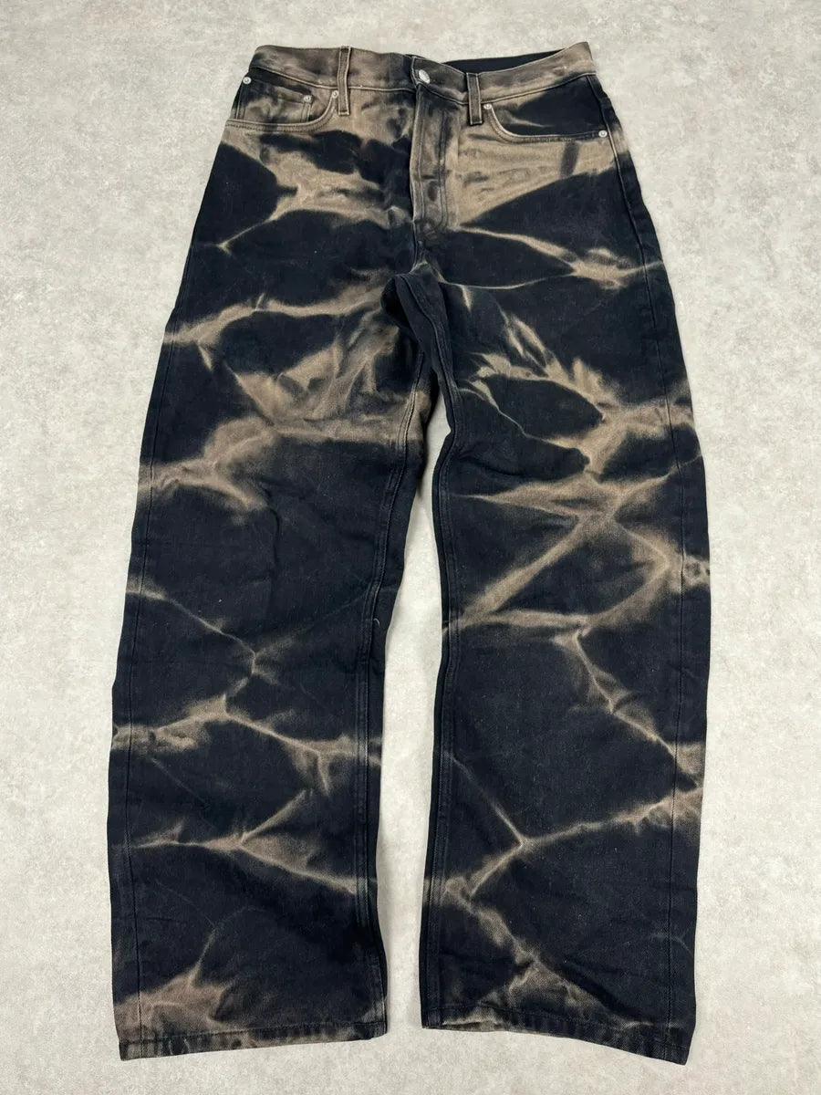 Dries Van Noten Navy Denim Tie-Dye Relaxed Jeans eoSywvS 0