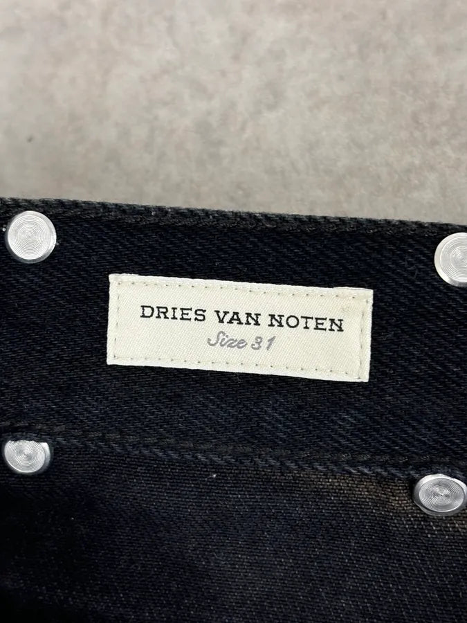 Dries Van Noten Navy Denim Tie-Dye Relaxed Jeans eoSywvS 10