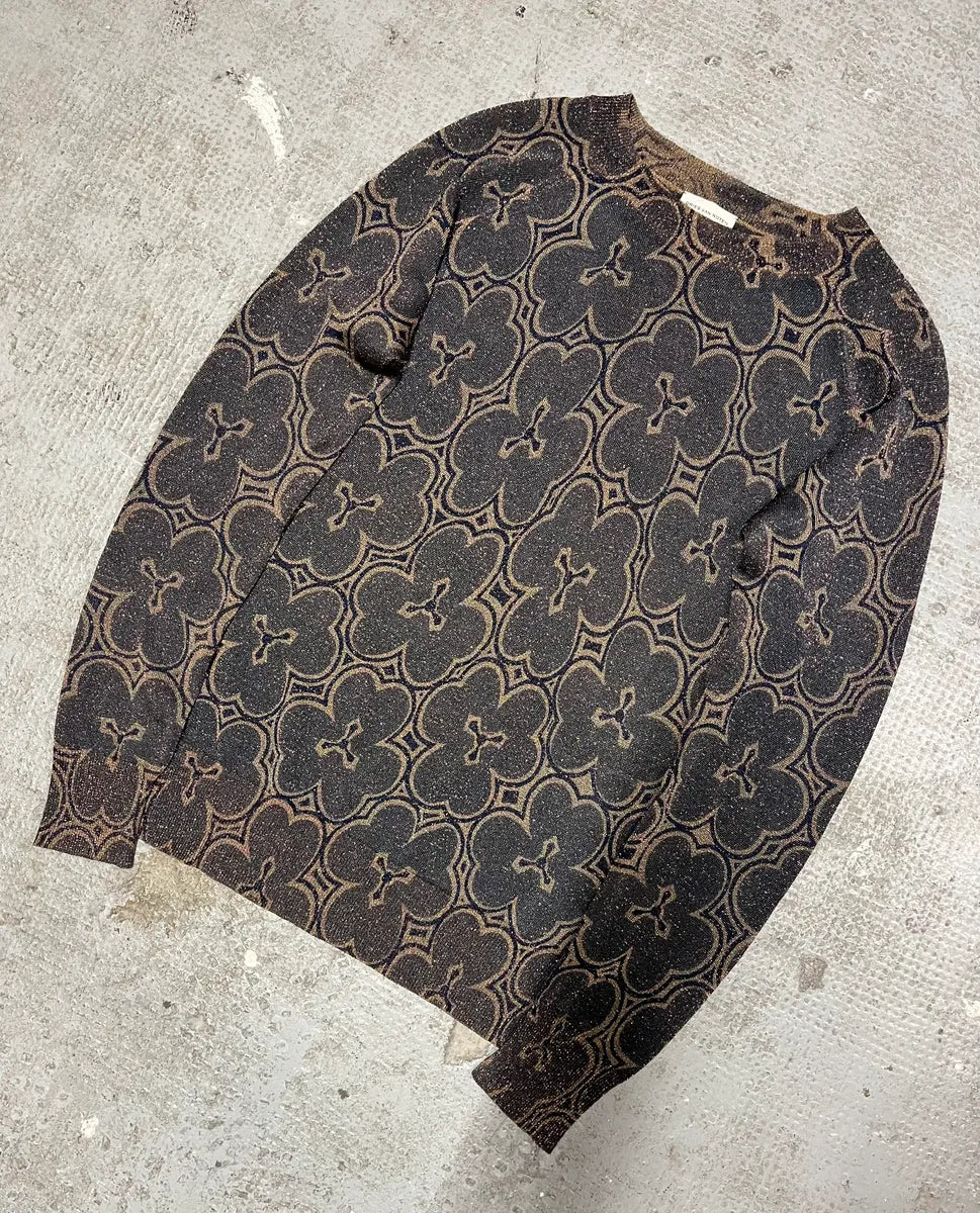 Dries Van Noten Navy Flowers Sweater (S) 6