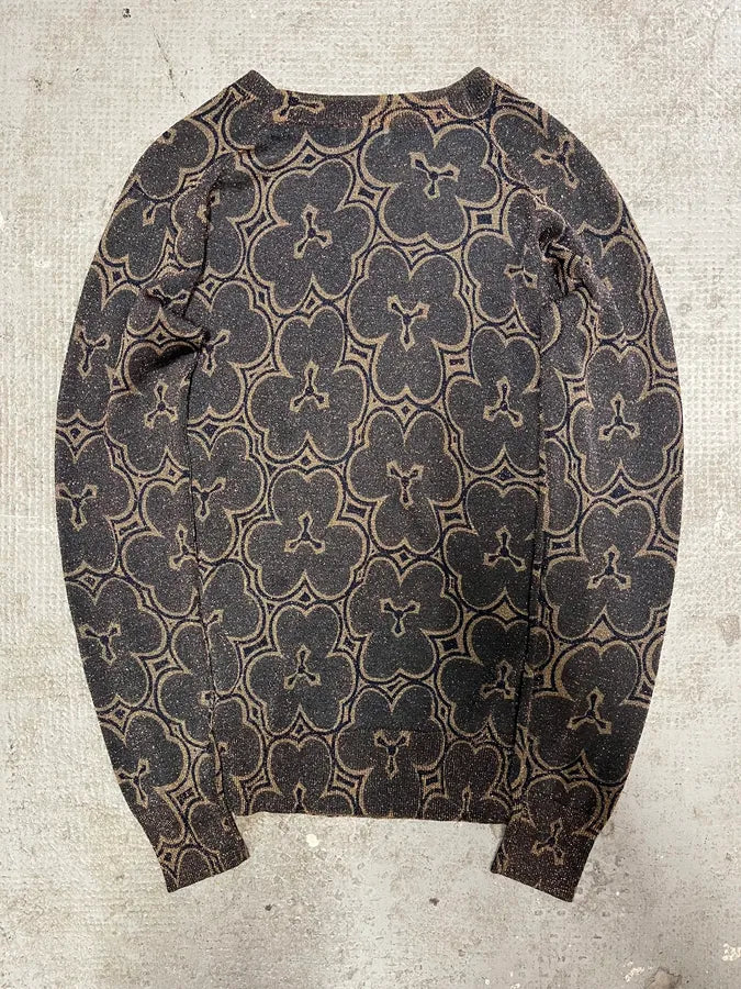 Dries Van Noten Navy Flowers Sweater (S) 3