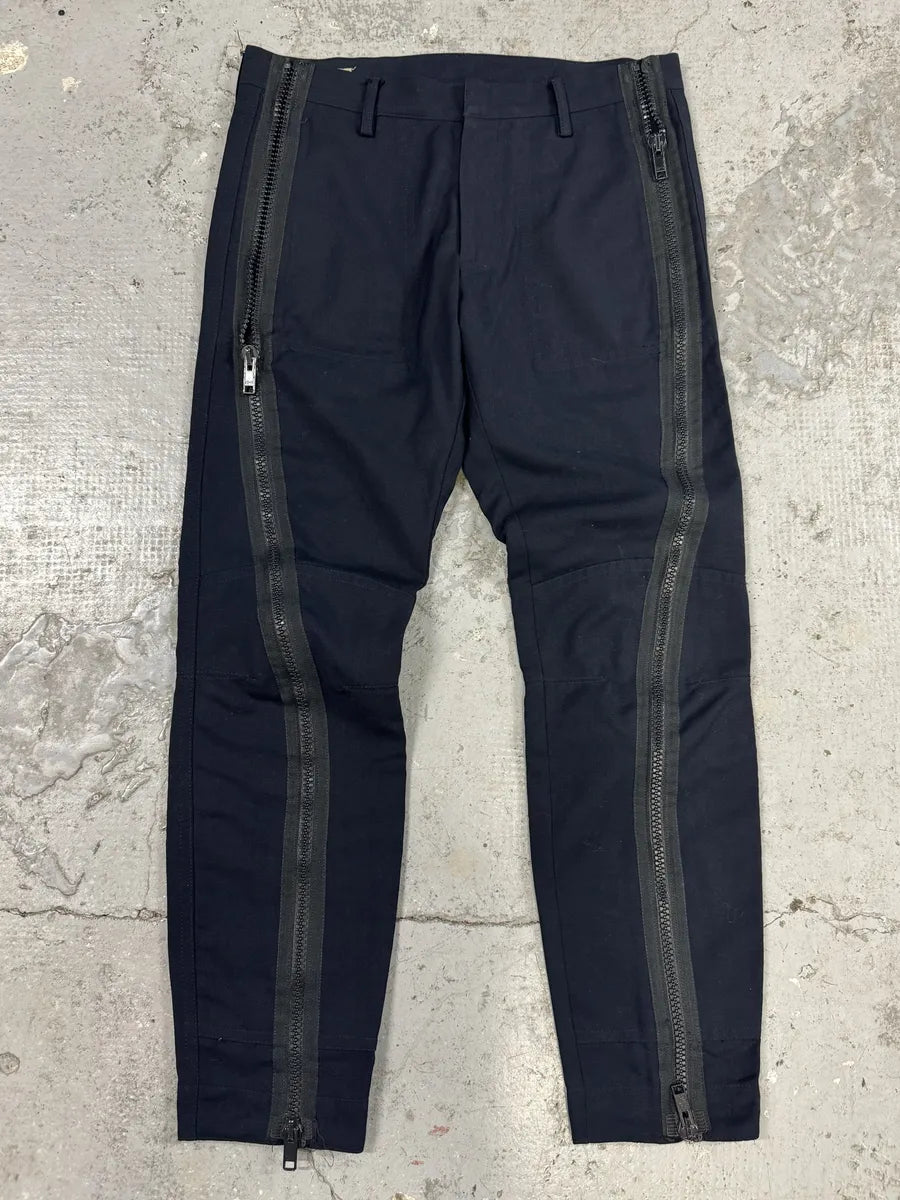 Dries Van Noten Navy Full Zip Tactical Pants zCaJKBZ 0
