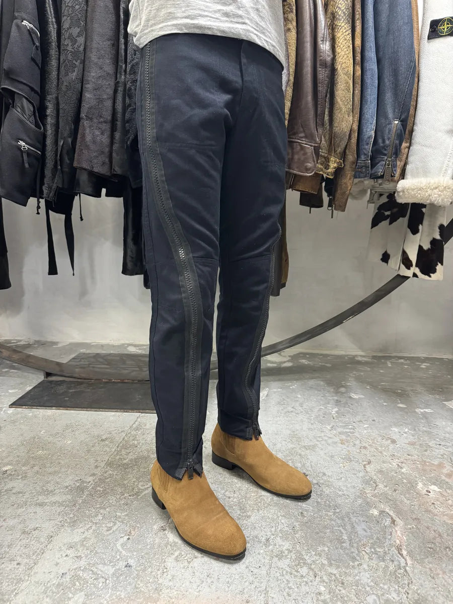 Dries Van Noten Navy Full Zip Tactical Pants zCaJKBZ 1