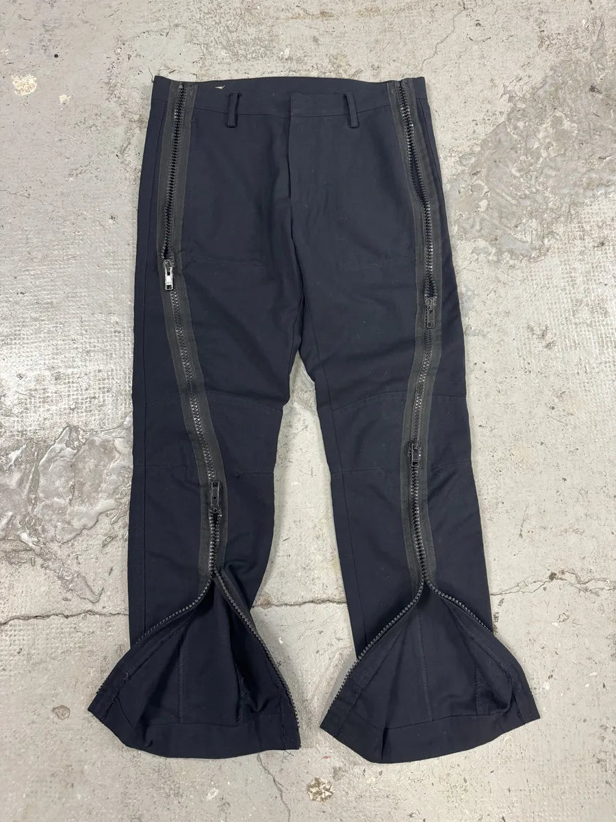 Dries Van Noten Navy Full Zip Tactical Pants zCaJKBZ 2
