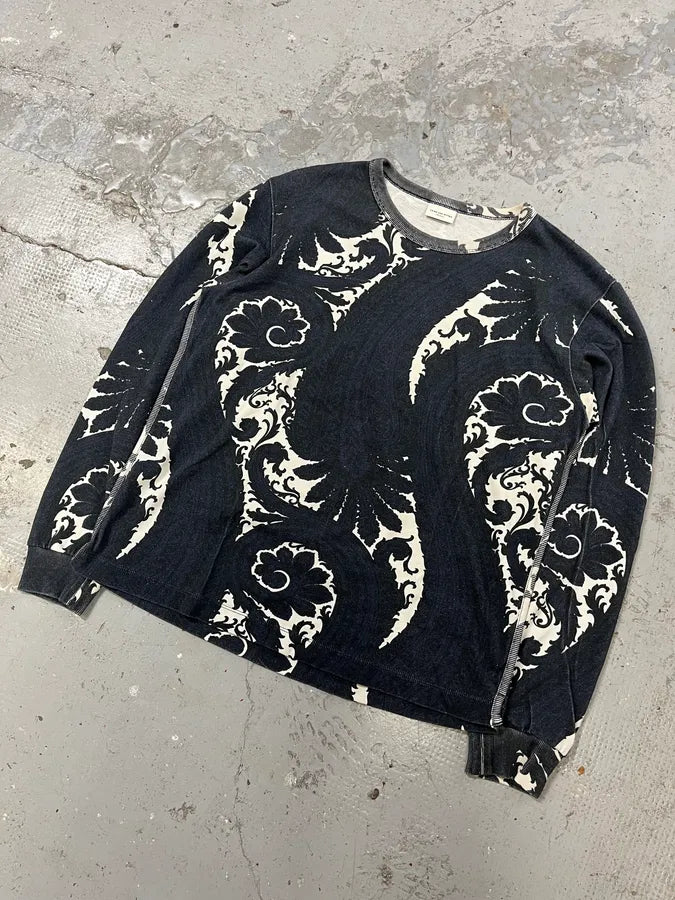 Dries Van Noten Navy Presley Sweater (S/M) DBEPFqZ 3