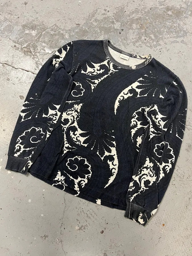 Dries Van Noten Navy Presley Sweater (S/M) DBEPFqZ 4