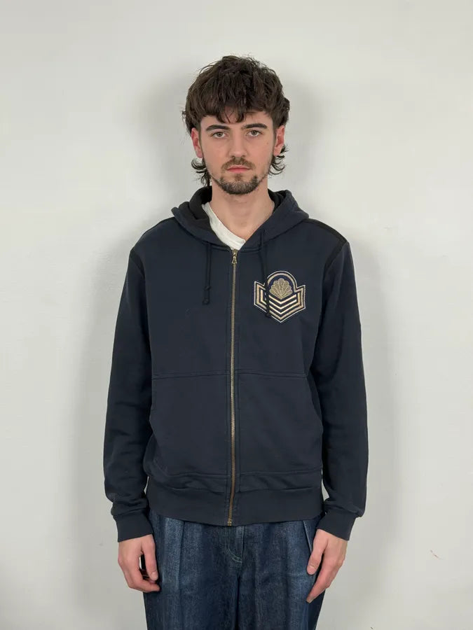 Dries Van Noten Navy Sergent Zip-up Hoodie XHqzMCf 1