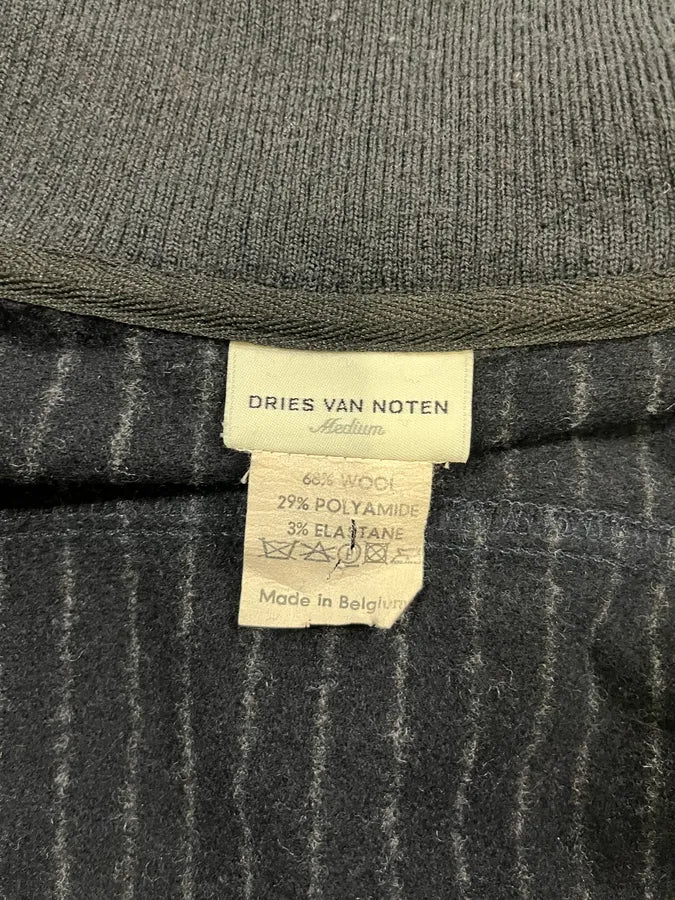 Dries Van Noten Navy Striped Wool Zip-up Jacket uNiOvZZ 8