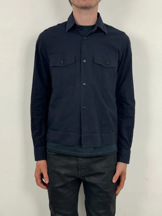 Dries Van Noten Navy Tactical Pockets Shirt bumdcTQ 1