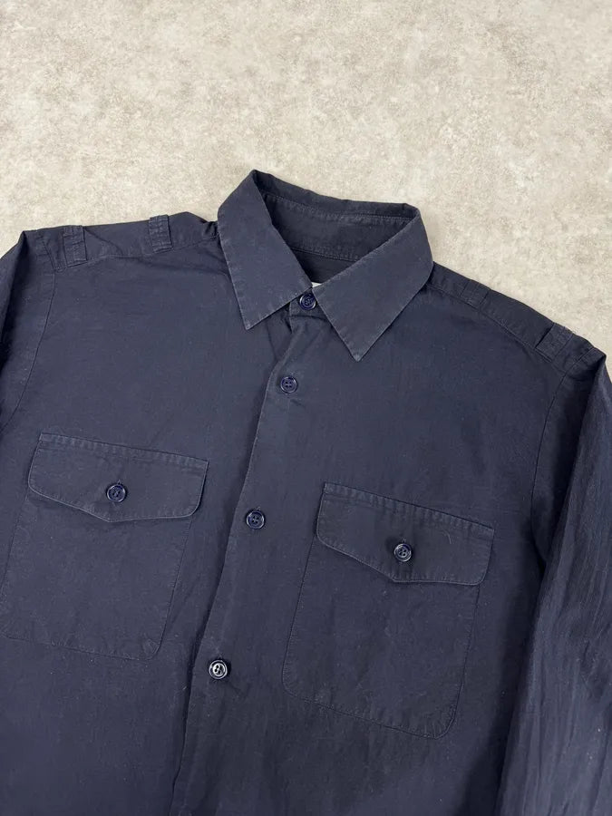 Dries Van Noten Navy Tactical Pockets Shirt bumdcTQ 4