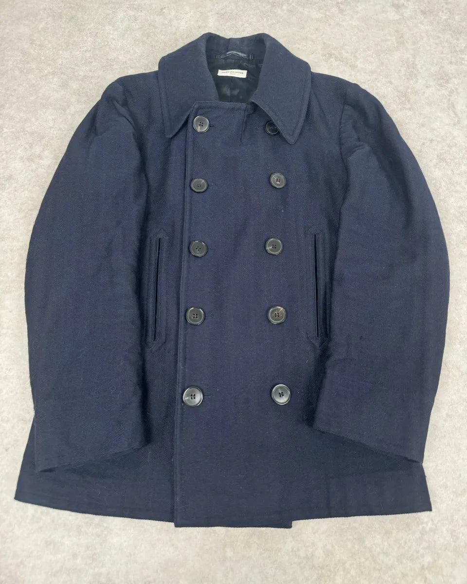 Dries Van Noten Navy Wool Caban Officer Jacket vBlpTlm 0