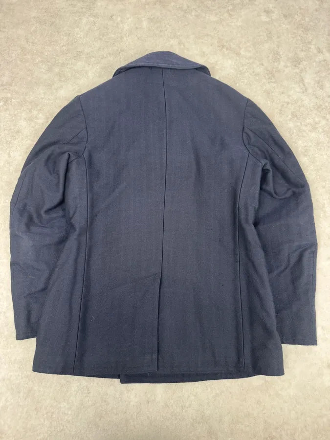 Dries Van Noten Navy Wool Caban Officer Jacket vBlpTlm 4