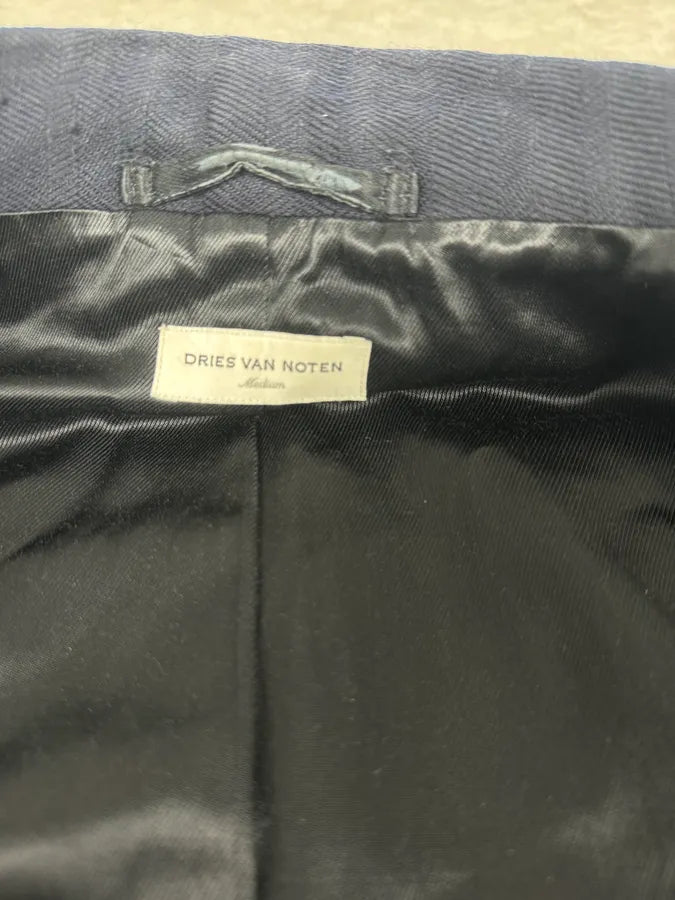 Dries Van Noten Navy Wool Caban Officer Jacket vBlpTlm 7