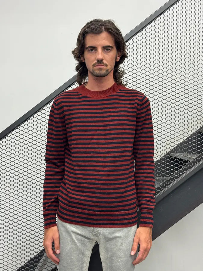 Dries Van Noten Orange& Blue Striped Sweater ybFvvBT 1