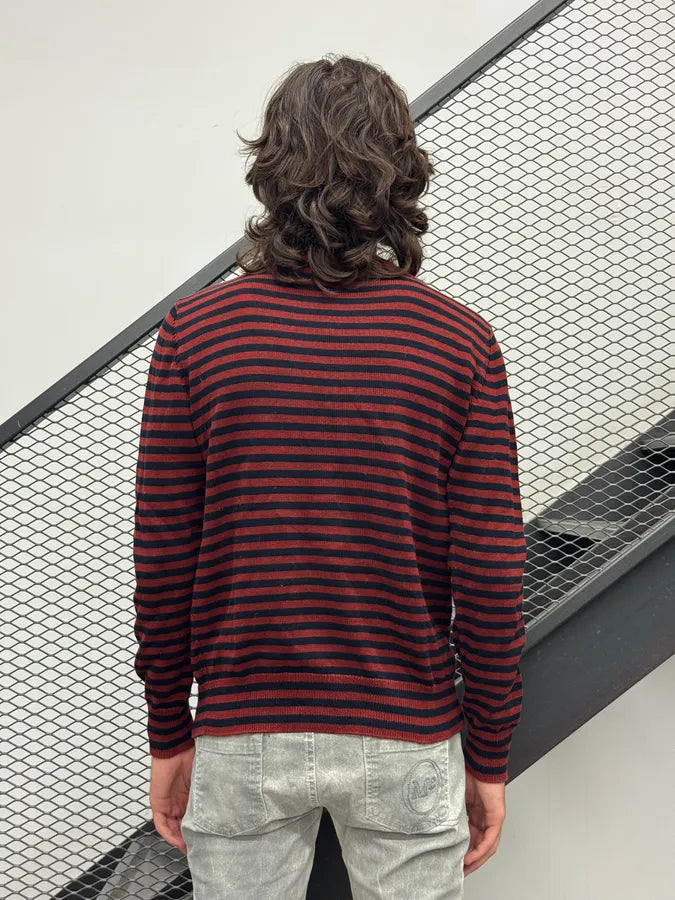 Dries Van Noten Orange& Blue Striped Sweater ybFvvBT 2