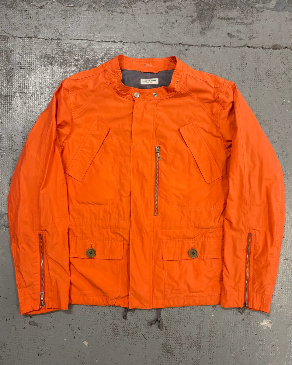 Dries Van Noten Orange Nylon Cargo Light Jacket JOKmLMq 0