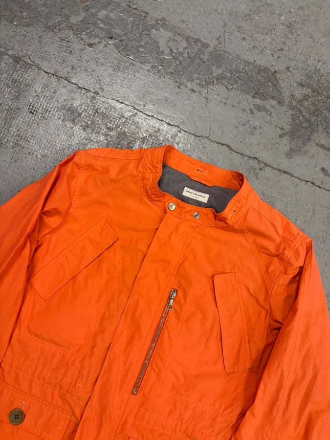 Dries Van Noten Orange Nylon Cargo Light Jacket JOKmLMq 3