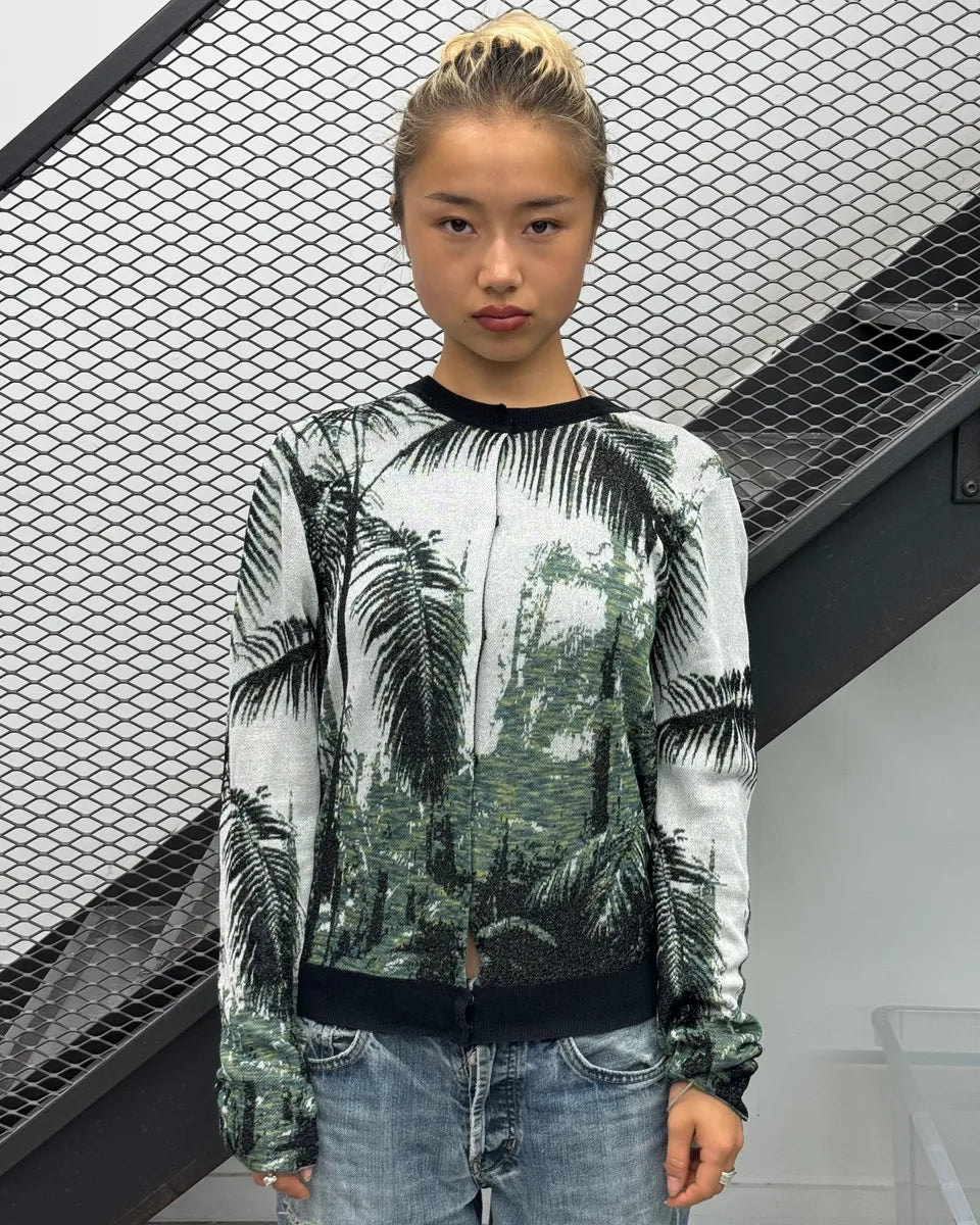 Dries Van Noten Palm Tree White Cardigan EAXApUU 1