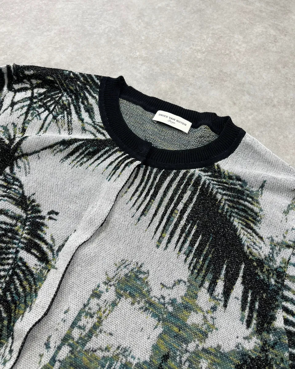 Dries Van Noten Palm Tree White Cardigan EAXApUU 4