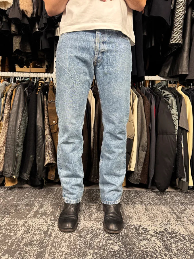 Dries Van Noten Panthero Blue Washed Denim Jeans oiCoffv 1