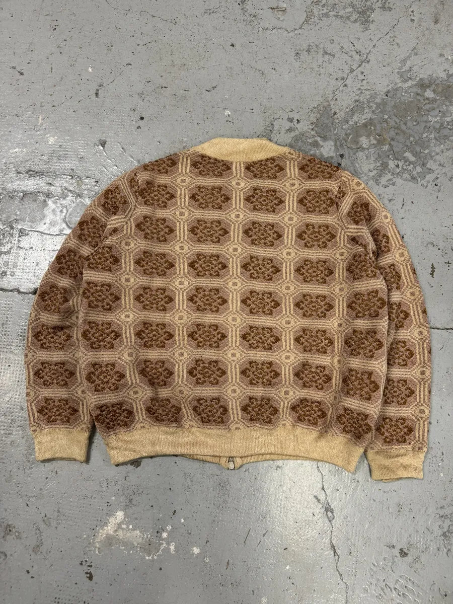 Dries Van Noten Pattern Creamy Zip-up Sweater eKcHsdI 1