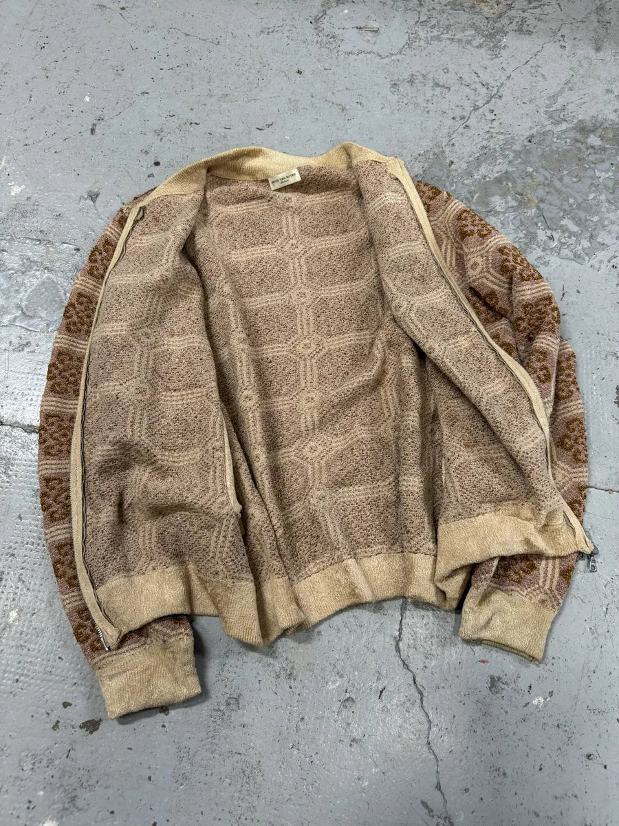 Dries Van Noten Pattern Creamy Zip-up Sweater eKcHsdI 3