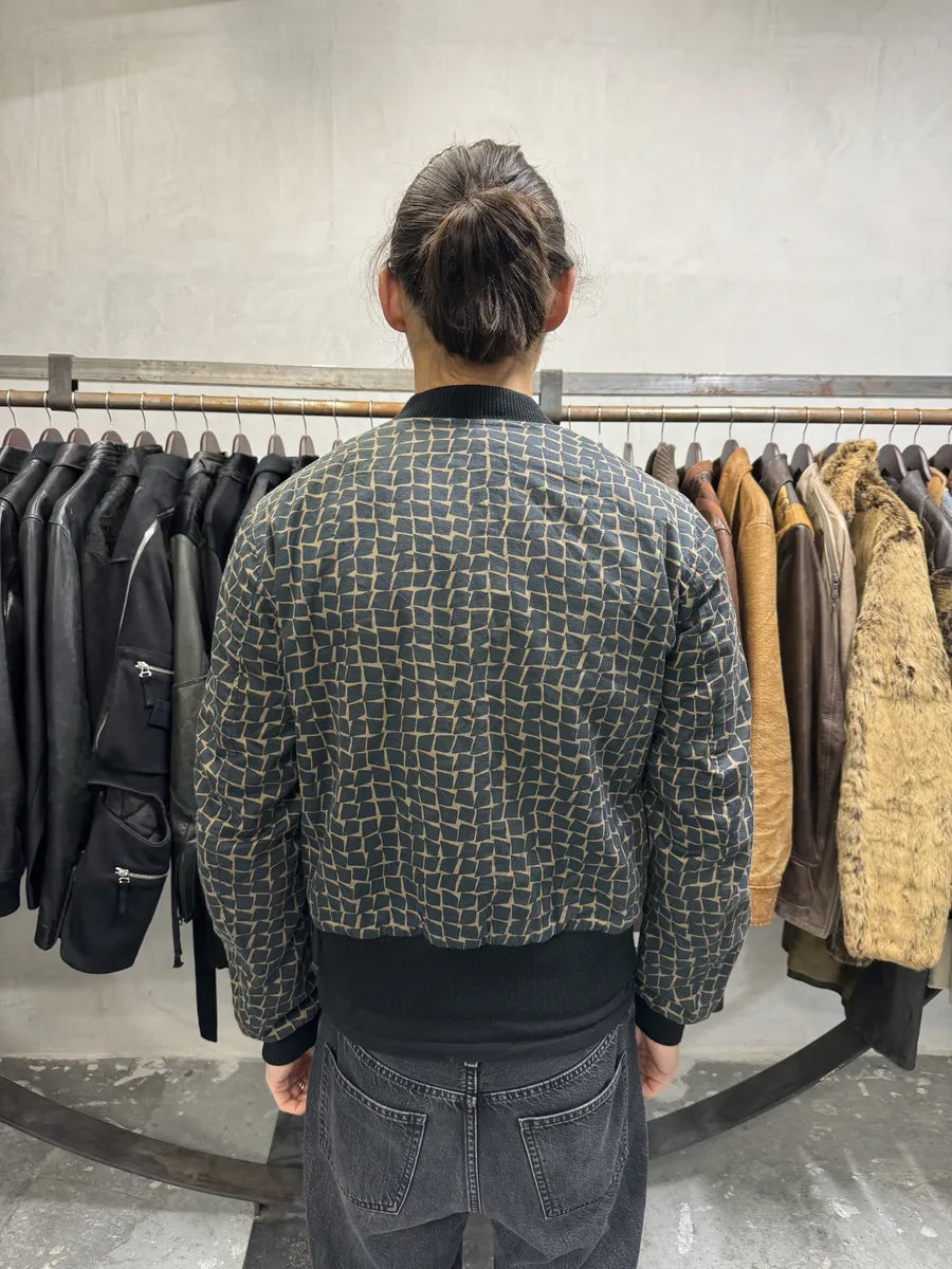 Dries Van Noten Pattern Reversible Navy/Orange Bomber Jacket (M) YItVThV 12