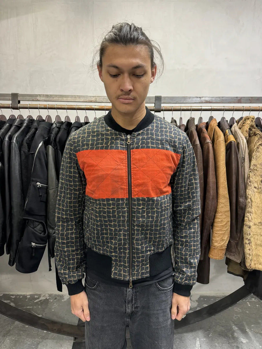 Dries Van Noten Pattern Reversible Navy/Orange Bomber Jacket (M) YItVThV 2