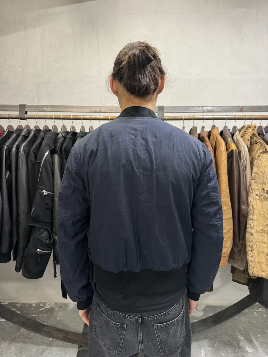 Dries Van Noten Pattern Reversible Navy/Orange Bomber Jacket (M) YItVThV 4