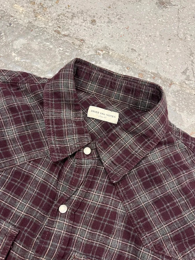 Dries Van Noten Red & Green Checked Western Shirt IPrEAFI 4