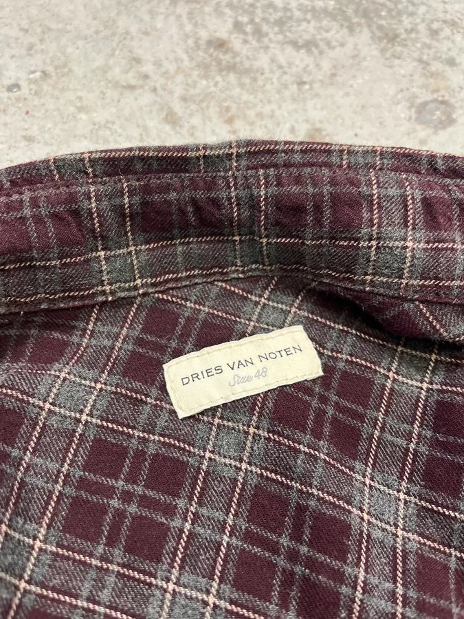 Dries Van Noten Red & Green Checked Western Shirt IPrEAFI 8