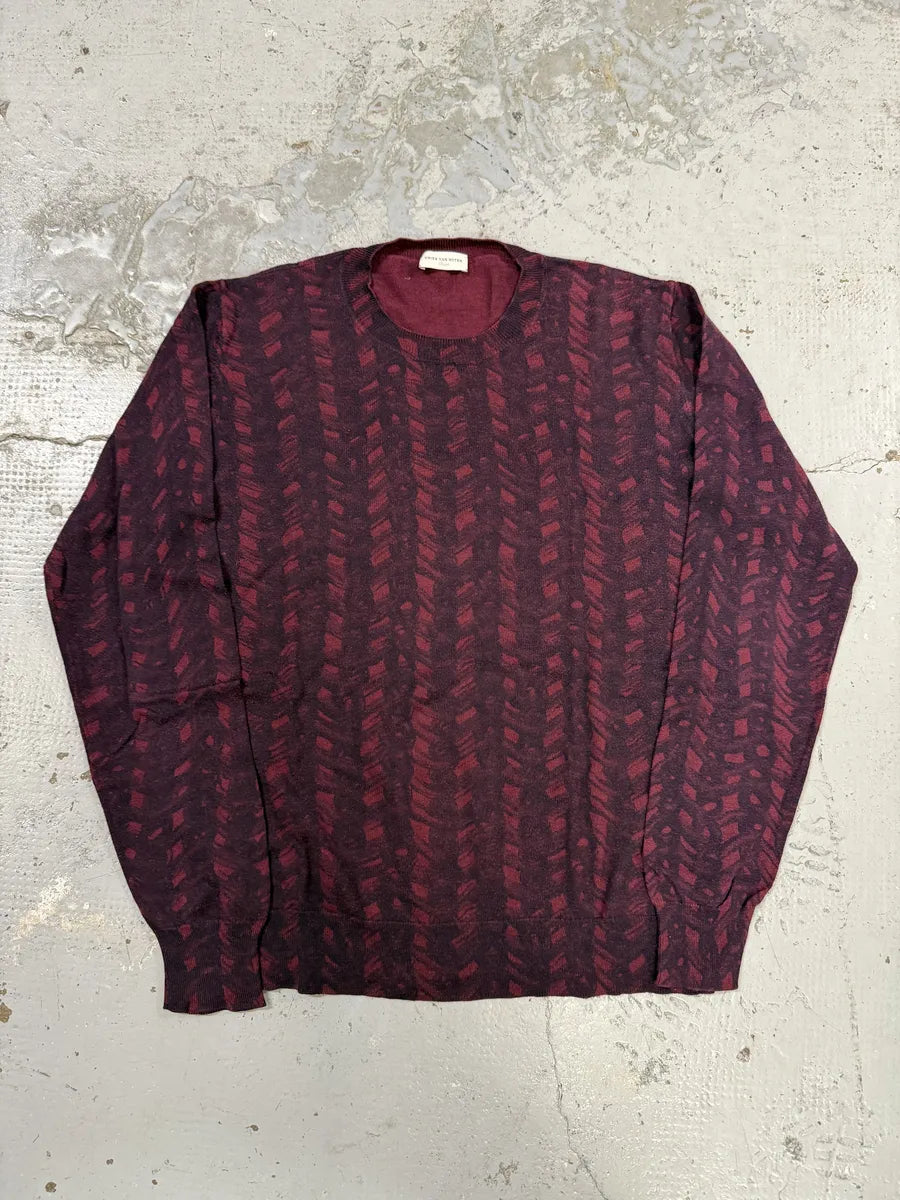 Dries Van Noten Red Bordeaux Contemporary Sweater GQRYRnj 2