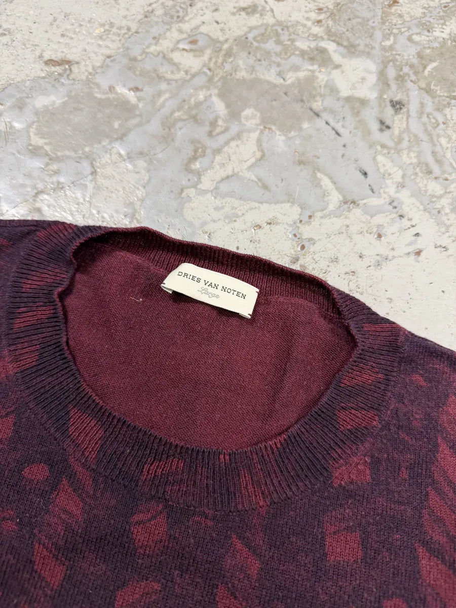 Dries Van Noten Red Bordeaux Contemporary Sweater GQRYRnj 5
