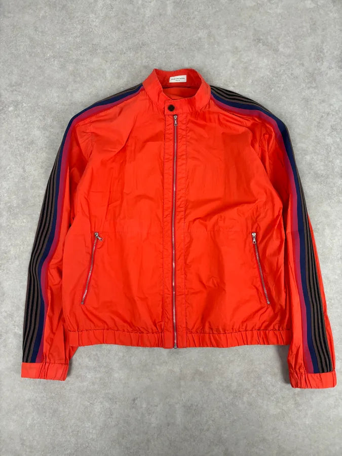 Dries Van Noten Red Striped Sleeve Windbreaker Jacket NEITWON 3