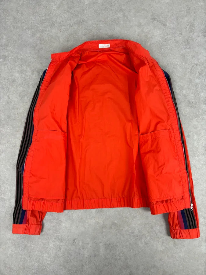 Dries Van Noten Red Striped Sleeve Windbreaker Jacket NEITWON 7