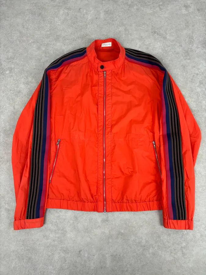 Dries Van Noten Red Striped Sleeve Windbreaker Jacket NEITWON 0