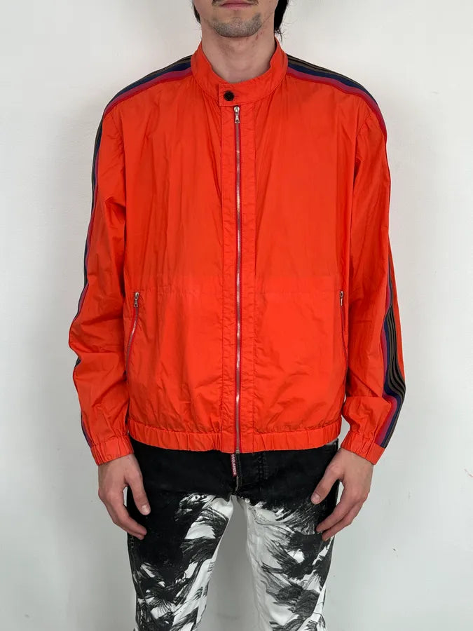 Dries Van Noten Red Striped Sleeve Windbreaker Jacket NEITWON 1