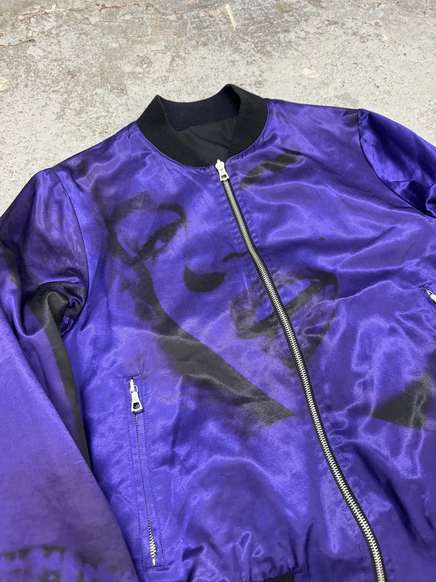 Dries Van Noten Reversible Purple Marilyn Monroe Bomber Jacket UkFwPQJ 13