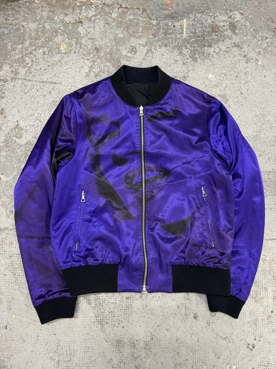Dries Van Noten Reversible Purple Marilyn Monroe Bomber Jacket UkFwPQJ 7