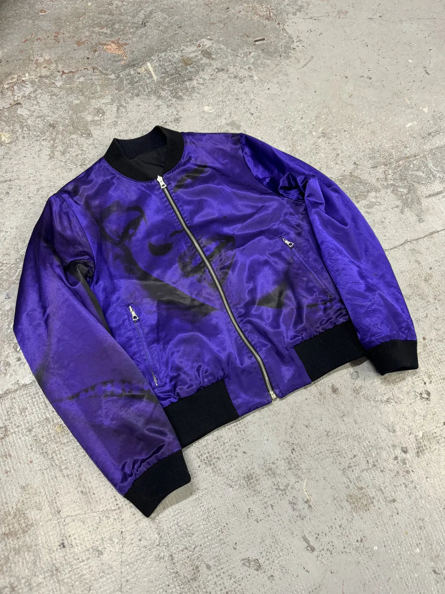 Dries Van Noten Reversible Purple Marilyn Monroe Bomber Jacket UkFwPQJ 8