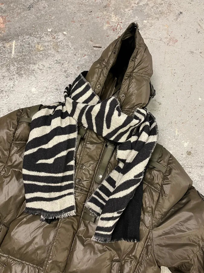 Dries Van Noten Safari Black & White Scarf POFeXTa 0