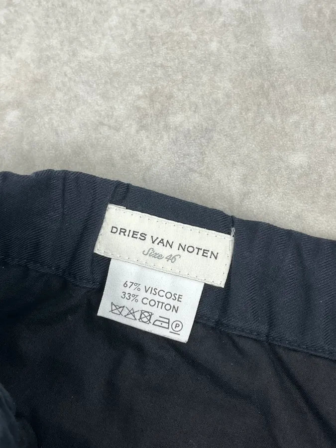 Dries Van Noten Two Tones Navy & Black Pants gazCyKt 8