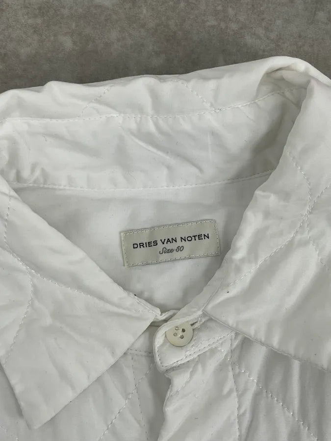 Dries Van Noten White Quilted Effect Shirt SPMwORc 8