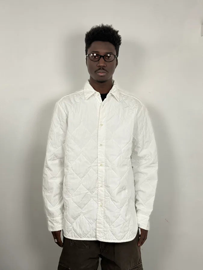 Dries Van Noten White Quilted Effect Shirt SPMwORc 1